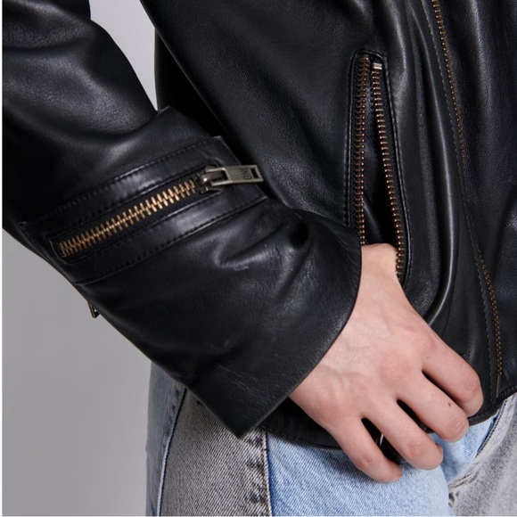 📌 Rare NWT One Teaspoon Smiley Leather Jacket - Picture 7 of 9